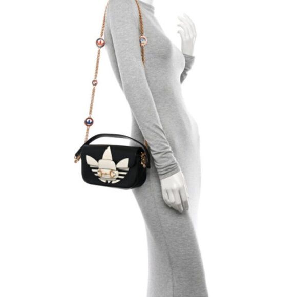 Gucci x Adidas Horsebit 1955 Shoulder Bag Leather East West - Picture 1 of 5